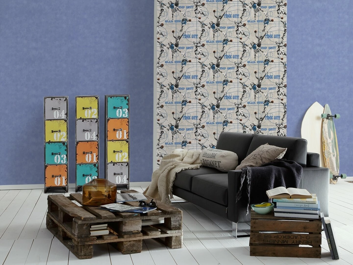 Tapete BOYS & GIRLS 5 - blau - 10 Meter 3 Tapete BOYS & GIRLS 5 - blau - 10 Meter – Bild 3