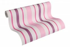 Tapete BOYS & GIRLS 5 - rosa - Streifen - 10 Meter -Baumarkt Verkaufsgeschäft 9001009500 04 1600Wx1600H