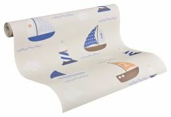 Tapete BOYS & GIRLS 5 - beige - Seefahrt - 10 Meter -Baumarkt Verkaufsgeschäft 9001013400 04 1600Wx1600H