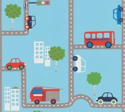 Tapete BOYS & GIRLS 5 - blau - Autos - 10 Meter