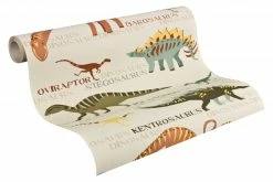 Tapete BOYS & GIRLS 5 - beige - Dinos - 10 Meter -Baumarkt Verkaufsgeschäft 9001017700 04 1600Wx1600H