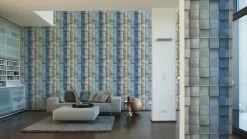 Vinyltapete MOVE YOUR WALL - blau-grau - 10 Meter -Baumarkt Verkaufsgeschäft 9001023900 03 1600Wx1600H