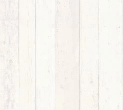 Vinyltapete SIMPLY WHITE 3 - grau-weiß - Holz - 10 Meter
