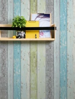 Vinyltapete BEST OF WOOD´N STONE - blau-grün - Holz - 10 Meter -Baumarkt Verkaufsgeschäft 9001026500 04 1600Wx1600H