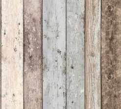 Vinyltapete BEST OF WOOD´N STONE - beige-blau - 10 Meter