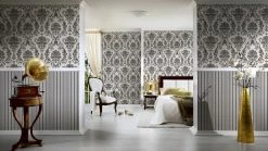 Vliestapete BLACK & WHITE 3 - schwarz-weiß - Barock - 10 Meter 5 Vliestapete BLACK & WHITE 3 - schwarz-weiß - Barock - 10 Meter -Baumarkt Verkaufsgeschäft 9001042500 03 1600Wx1600H