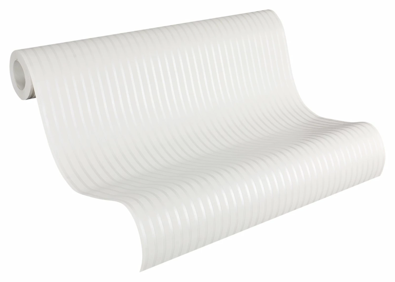 Vliestapete SIMPLY WHITE 3 - weiß - Streifen - 10 Meter 2 Vliestapete SIMPLY WHITE 3 - weiß - Streifen - 10 Meter – Bild 2