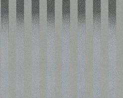 Papiertapete BLACK & WHITE 3 - grau-schwarz - Streifen - 10 Meter