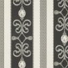 Papiertapete BLACK & WHITE 3 - schwarz-grau - Ornamente - 10 Meter