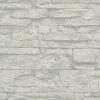 Vliestapete BEST OF WOOD`N STONE - Steinwand - weiß-grau - 10 Meter