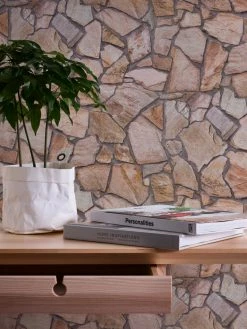 Vliestapete BEST OF WOOD´N STONE - Stein - braun - 10 Meter -Baumarkt Verkaufsgeschäft 9001281900 04 1600Wx1600H
