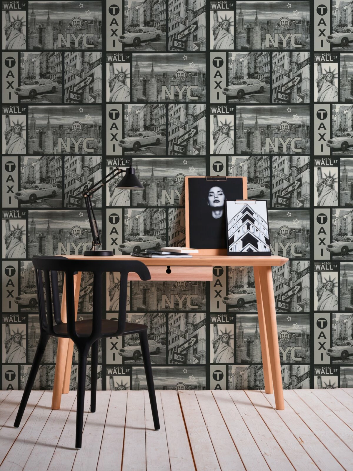 Vinyltapete FARO 4 - New York - schwarz-weiß - 10 Meter 3 Vinyltapete FARO 4 - New York - schwarz-weiß - 10 Meter – Bild 3