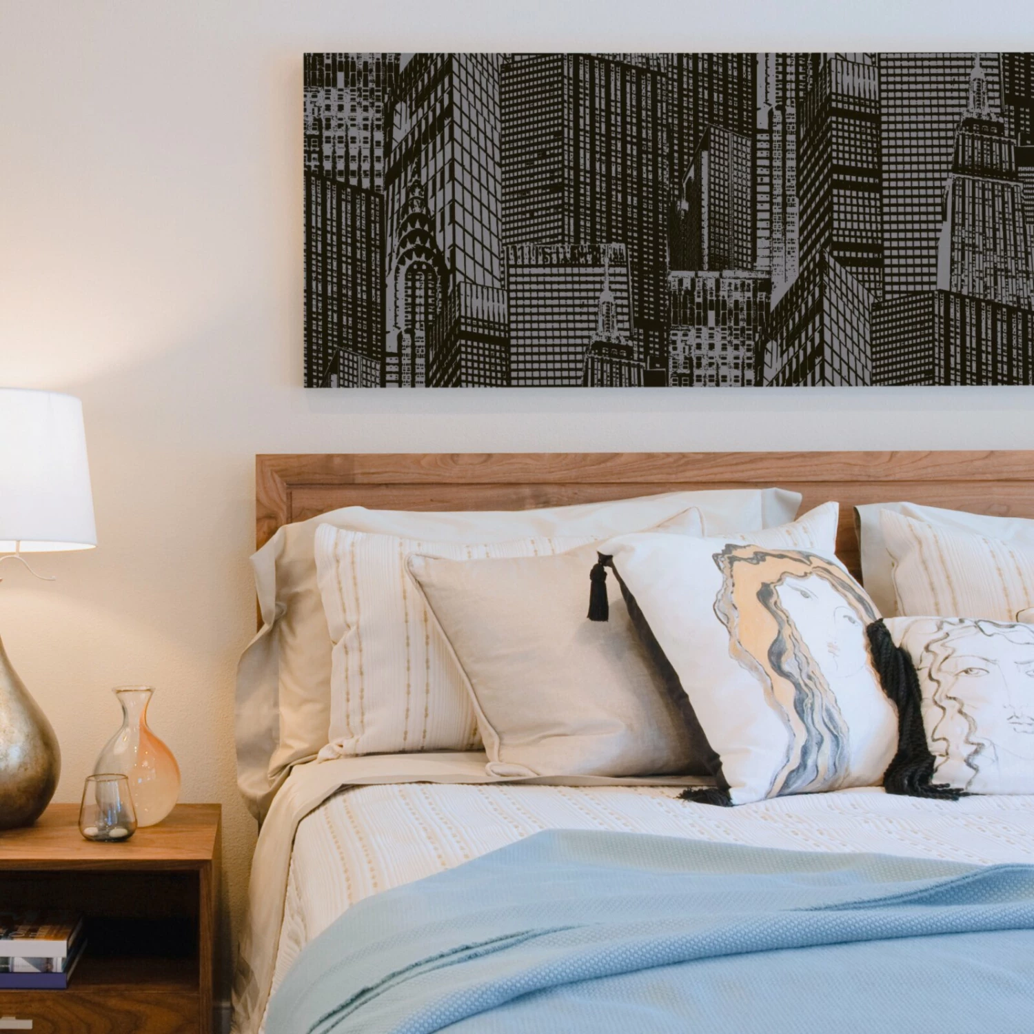 Panel POP.UP 3D - schwarz metallic - Hochhäuser - 52 cm 2 Panel POP.UP 3D - schwarz metallic - Hochhäuser - 52 cm – Bild 2