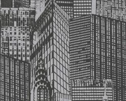 Panel POP.UP 3D - schwarz metallic - Hochhäuser - 52 cm