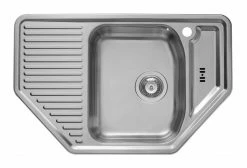 Einbau-Eckspüle - Edelstahl - Unterschränke ab 45 cm