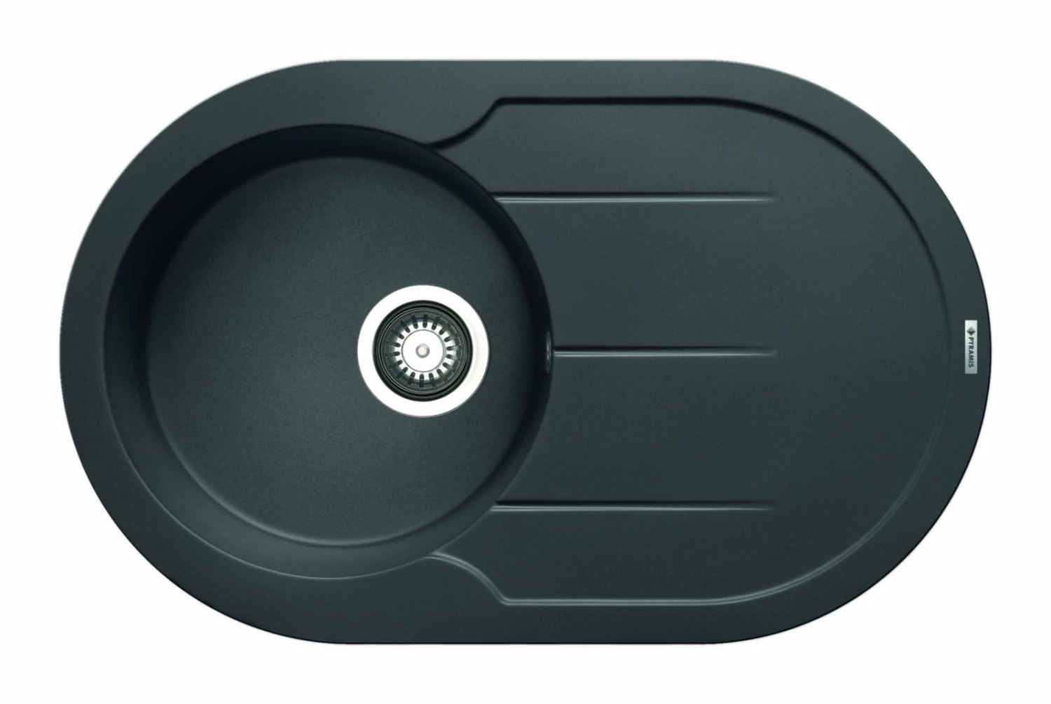 Einbauspüle ALAZIA ROUND - Pyragranite - dunkelgrau - Unterschränke ab 45 cm 1 Einbauspüle ALAZIA ROUND - Pyragranite - dunkelgrau - Unterschränke ab 45 cm