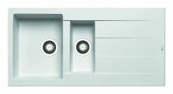 Einbauspüle ATHLOS - Pyragranite - weiß - Unterschränke ab 60 cm