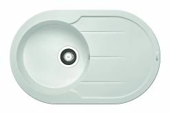 Einbauspüle ALAZIA ROUND - Pyragranite - weiß - Unterschränke ab 60 cm