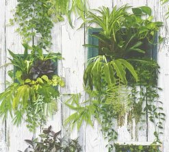 Papiertapete AUTHENTIC WALLS 2 - grün - Pflanzen - 10 Meter