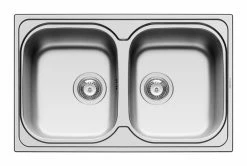 Einbauspüle AMALTIA - Edelstahl poliert - Unterschränke für 80 cm