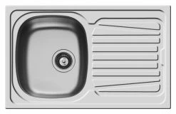 Einbauspüle SPARTA - Edelstahl - Leinenstruktur