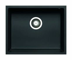 Unterbaubecken TETRAGON - schwarz - rechteckig - Unterschränke ab 60 cm