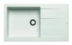 Granit-Einbauspüle ATHLOS - weiß - 86x50 cm