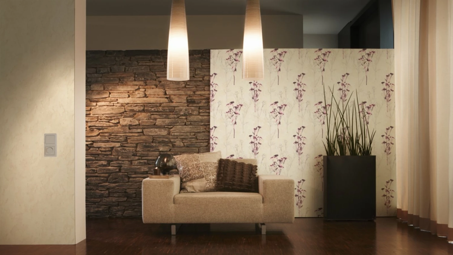 Vliestapete FREE NATURE - beige - 10 Meter 3 Vliestapete FREE NATURE - beige - 10 Meter – Bild 3