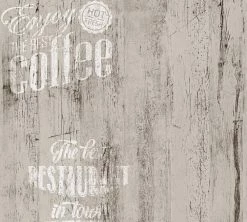 Papiertapete SIMPLY DECOR - Coffee - grau - 10 Meter