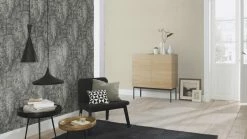 Vliestapete CRISPY PAPER - grau-schwarz - 10 Meter -Baumarkt Verkaufsgeschäft 9002385200 03 1600Wx1600H