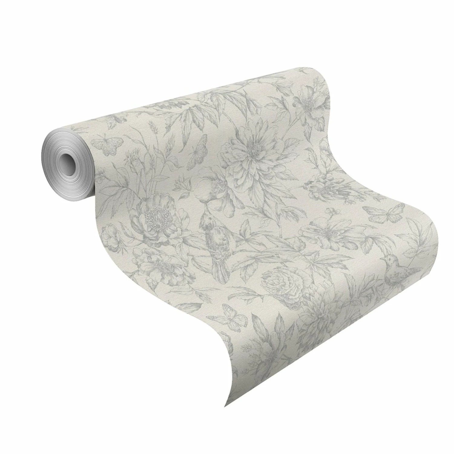 Vliestapete FLORENTINE 2 - grau-blau - 10 Meter 2 Vliestapete FLORENTINE 2 - grau-blau - 10 Meter – Bild 2