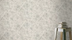 Vliestapete FLORENTINE 2 - grau-blau - 10 Meter 5 Vliestapete FLORENTINE 2 - grau-blau - 10 Meter -Baumarkt Verkaufsgeschäft 9002400600 03 1600Wx1600H