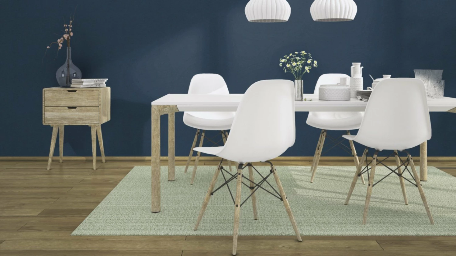 Vliestapete FLORENTINE 2 - dunkelblau - 10 Meter 3 Vliestapete FLORENTINE 2 - dunkelblau - 10 Meter – Bild 3