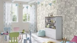 Vliestapete KIDS & TEENS - grau - 10 Meter -Baumarkt Verkaufsgeschäft 9002411100 03 1600Wx1600H