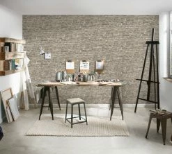 Vliestapete NEUE BUDE 2.0 - grau-braun - Stein - 10 Meter -Baumarkt Verkaufsgeschäft 9002689700 04 1600Wx1600H