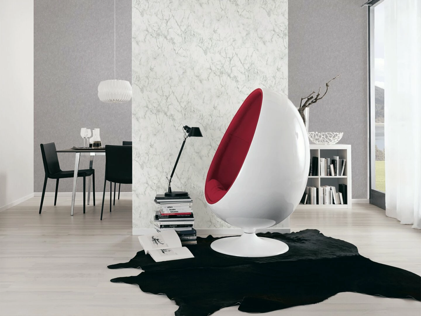 Vliestapete MATERIALS - weiß-braun - Marmor - 10 Meter 3 Vliestapete MATERIALS - weiß-braun - Marmor - 10 Meter – Bild 3