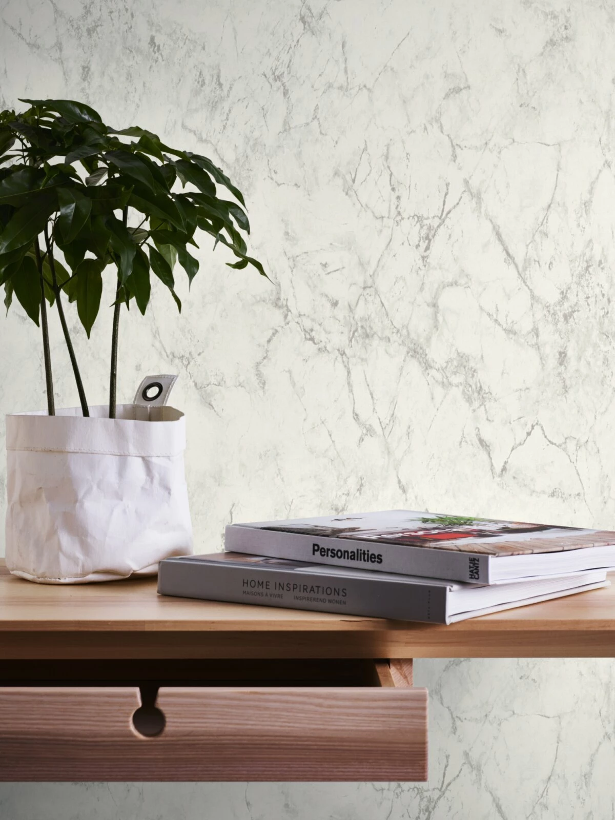 Vliestapete MATERIALS - weiß-braun - Marmor - 10 Meter 4 Vliestapete MATERIALS - weiß-braun - Marmor - 10 Meter – Bild 4