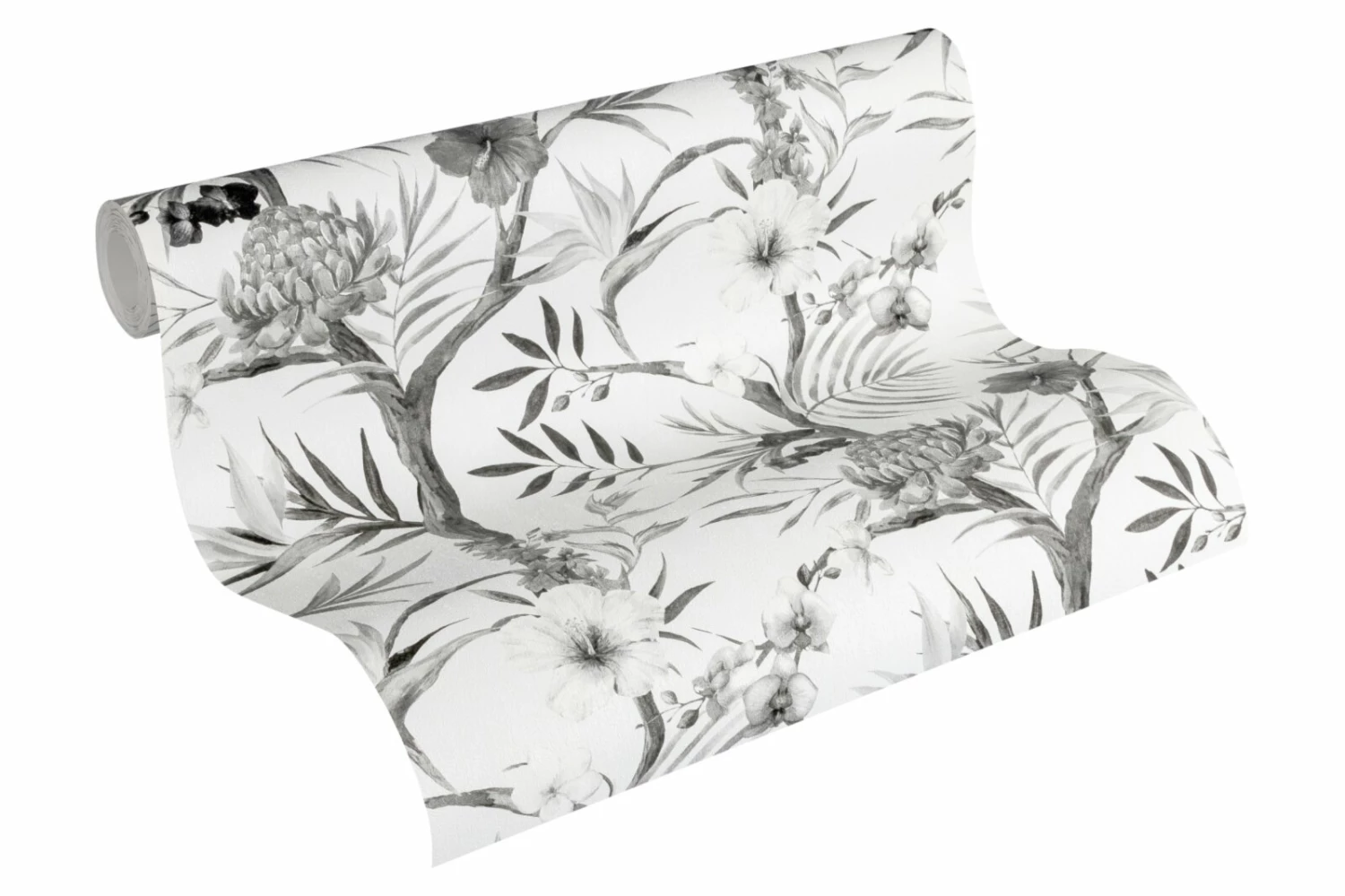 Vliestapete NEUE BUDE 2.0 - weiß-grau - Blumen - 10 Meter 2 Vliestapete NEUE BUDE 2.0 - weiß-grau - Blumen - 10 Meter – Bild 2