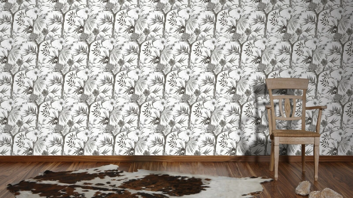 Vliestapete NEUE BUDE 2.0 - weiß-grau - Blumen - 10 Meter 3 Vliestapete NEUE BUDE 2.0 - weiß-grau - Blumen - 10 Meter – Bild 3