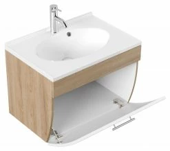 Waschtisch SALONA - Eiche hell - weiß - 70 cm -Baumarkt Verkaufsgeschäft 9003345500 04 1600Wx1600H