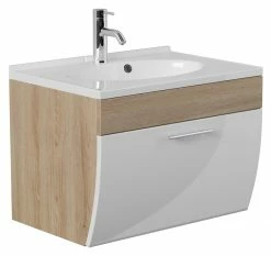 Waschtisch SALONA - Eiche hell - weiß - 70 cm