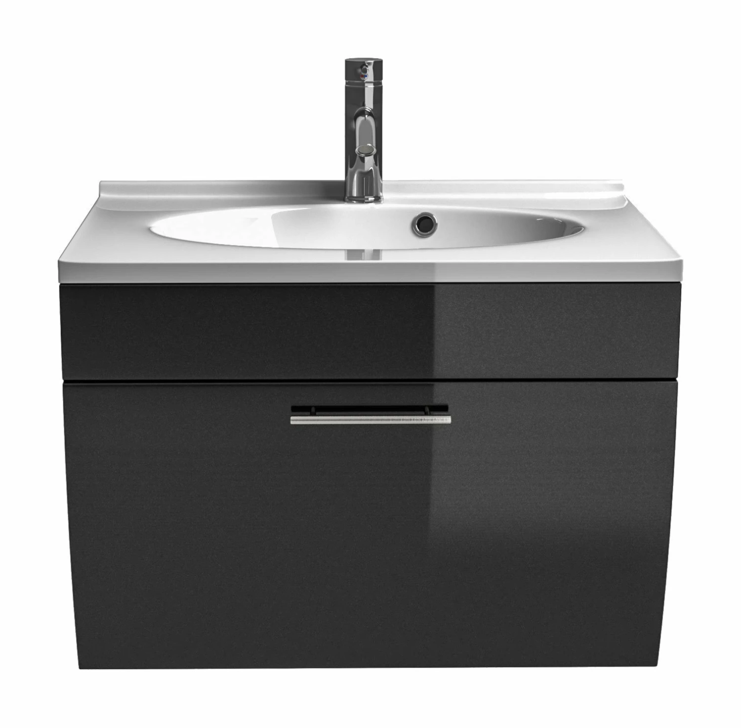 Waschtisch SALONA - anthrazit - 70 cm 2 Waschtisch SALONA - anthrazit - 70 cm – Bild 2