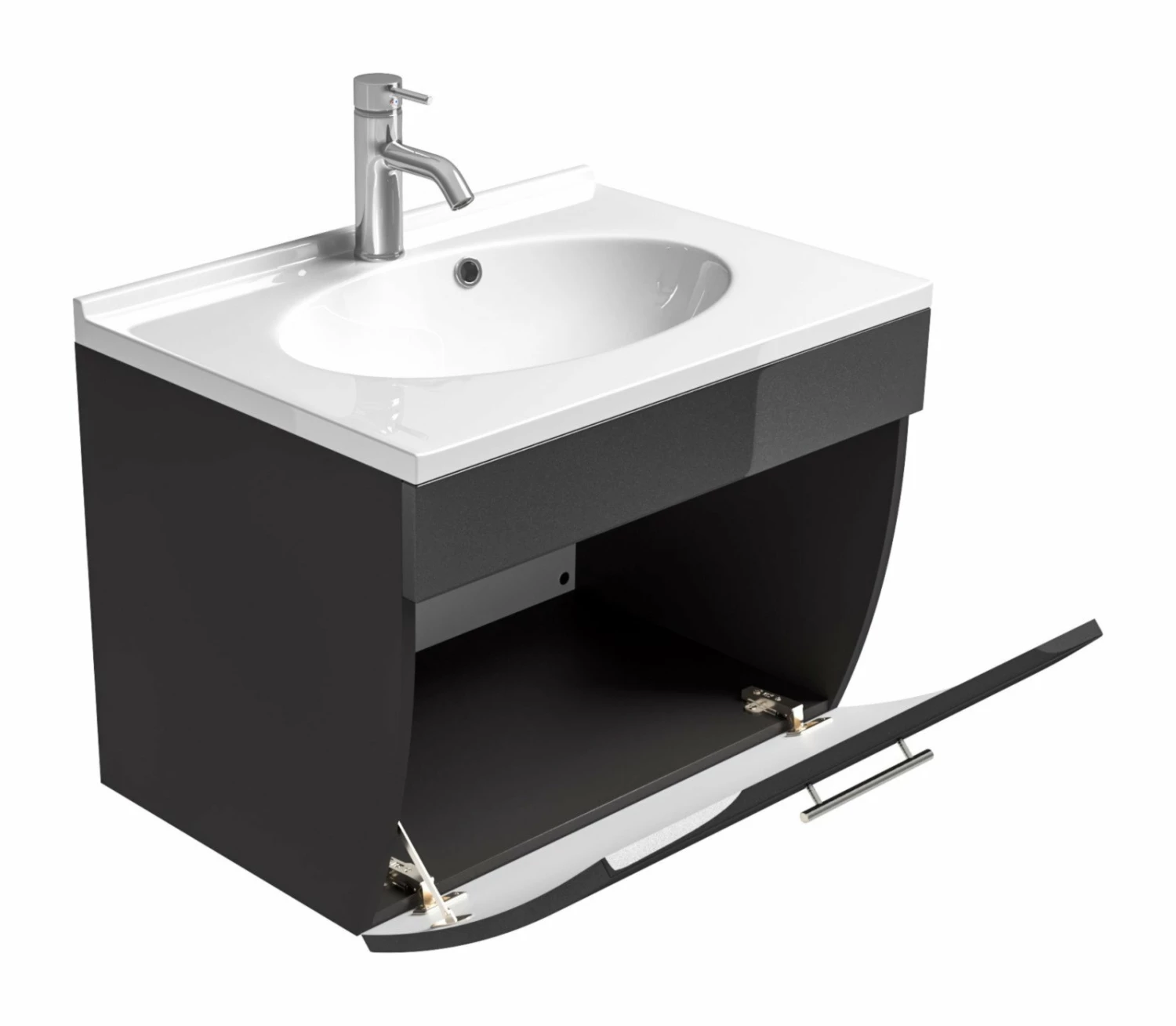 Waschtisch SALONA - anthrazit - 70 cm 3 Waschtisch SALONA - anthrazit - 70 cm – Bild 3