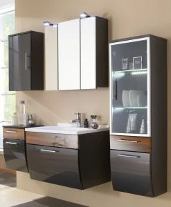 Waschtisch SALONA - anthrazit-Walnuss - 70 cm -Baumarkt Verkaufsgeschäft 9003345800 04 1600Wx1600H