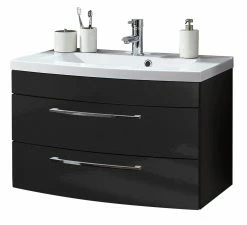 Waschtisch RIMA - anthrazit - mit Waschbecken - 82 cm -Baumarkt Verkaufsgeschäft 9003359300 09 1600Wx1600H