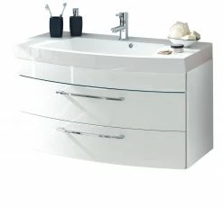 Waschtisch RIMA - weiß - mit Waschbecken - 100 cm -Baumarkt Verkaufsgeschäft 9003359700 09 1600Wx1600H