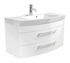 Waschtisch RIMA - weiß - mit Waschbecken - 100 cm