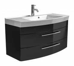 Waschtisch RIMA - anthrazit - mit Waschbecken - 100 cm