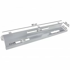 Schreibtisch-Kabelkanal - silber - Metall - 80x13 cm -Baumarkt Verkaufsgeschäft 9003501900 03 1600Wx1600H
