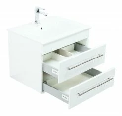 Waschtisch VENTICELLO - weiß Hochglanz - mit Keramikbecken -Baumarkt Verkaufsgeschäft 9003608300 03 1600Wx1600H